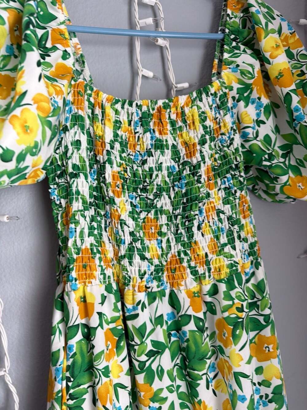 Ana & Rose Floral Smocked Tiered Maxi Dress, Size M - Picture 5 of 7